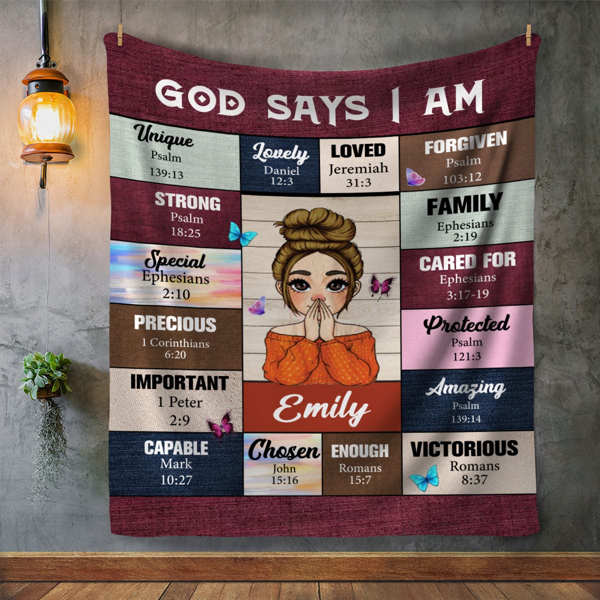 Personalized Blanket - God Says I am - Meaningful Gift for Birthdays & Other Occasions