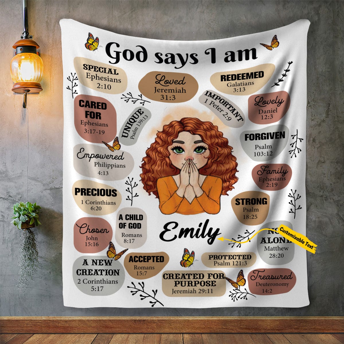 God Says I Am - Personalized Blanket - Gift For Any Occasion