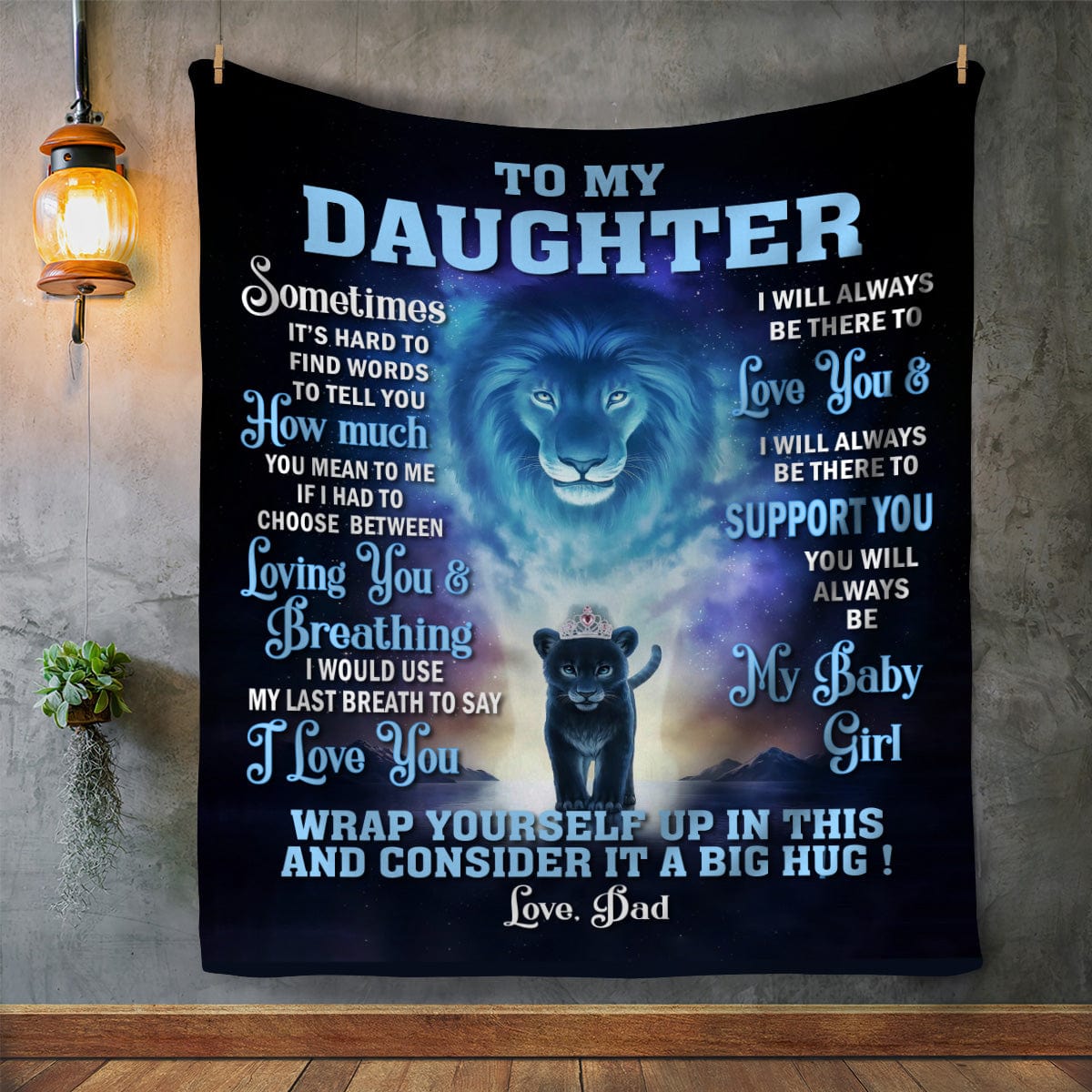 To My Daughter | Will Be There For You | Fleece | Sherpa Blanket