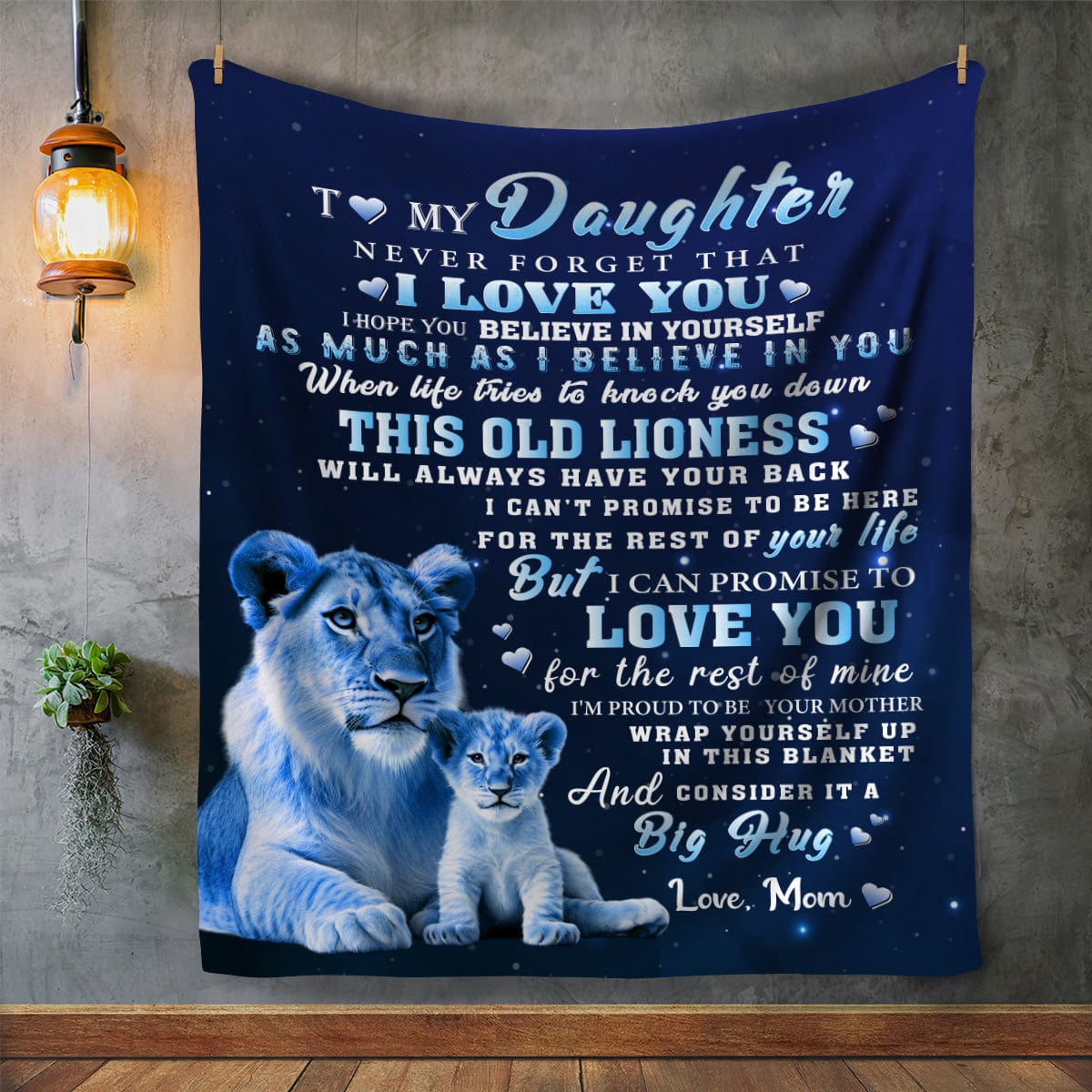 To My Daughter | Will Always Have Your Back | Cozy Fleece & Sherpa Blanket - FL