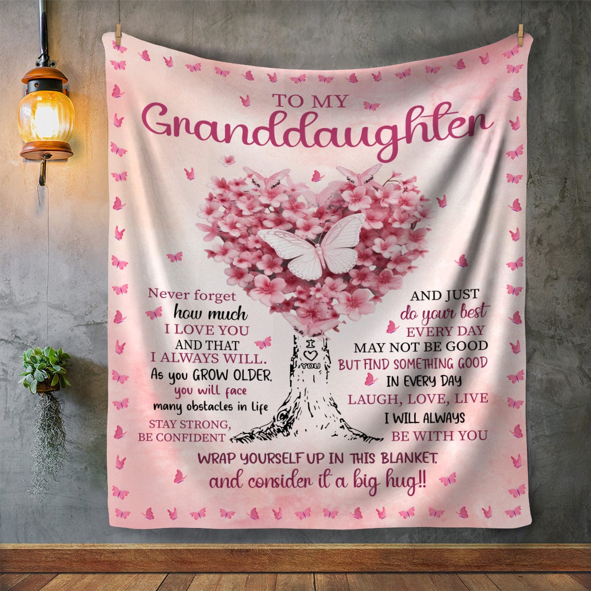 To My Granddaughter | I Love You | Cozy Plush Fleece Blanket - 50x60