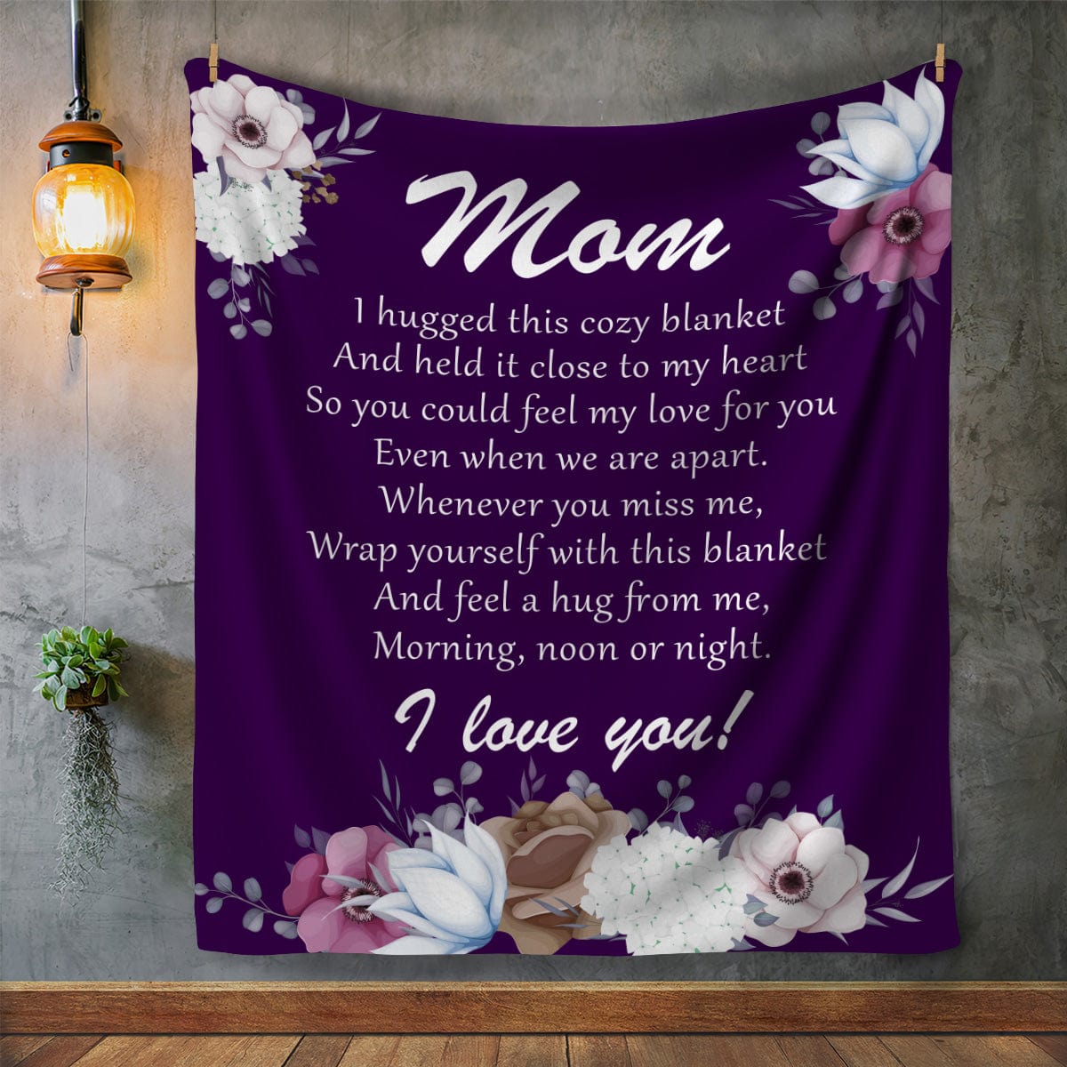 To My Mom | I Love You Cozy Plush Fleece | Sherpa Blanket