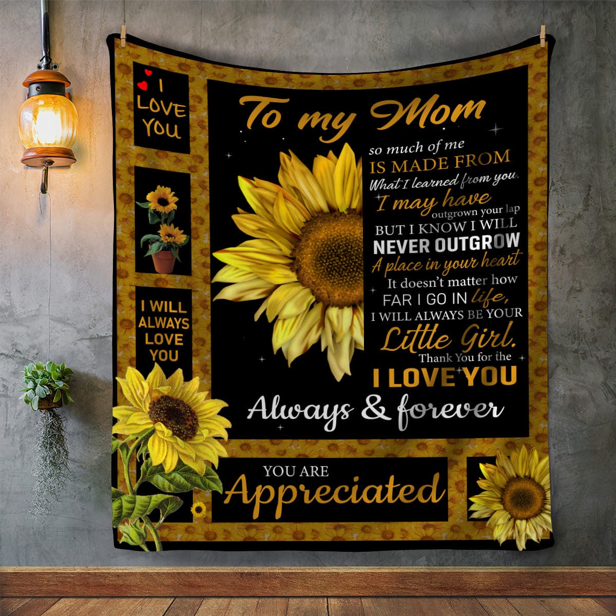 To My Mom | You Are Appreciated | Cozy Fleece & Sherpa Blanket