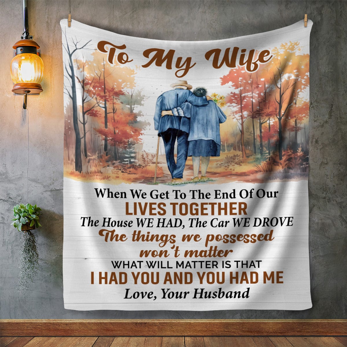 To My Wife | You Had Me & I Had You | Fleece & Sherpa Blanket