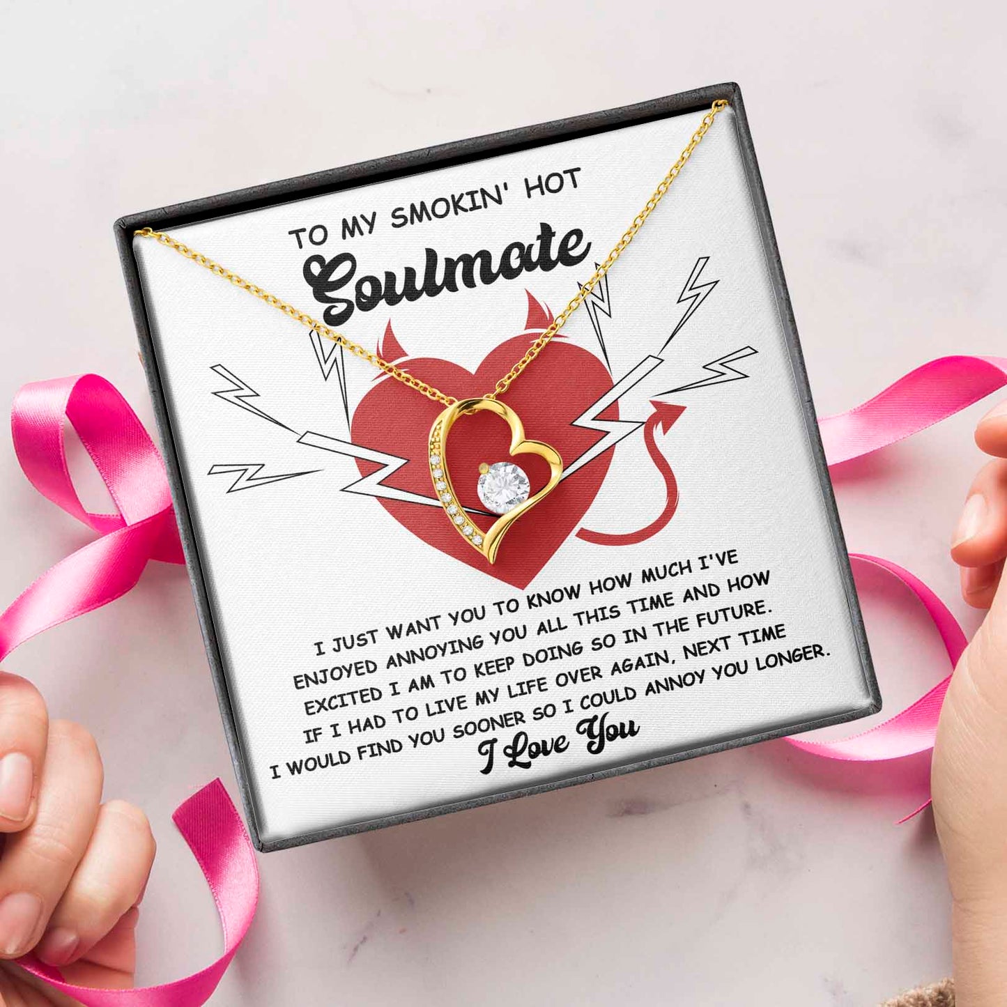 To My Beautiful Soulmate | Always Love You | Forever Love Necklace