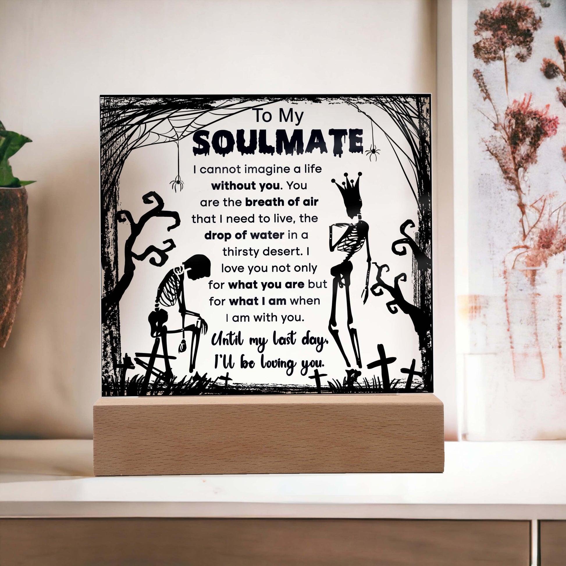 To My Soulmate | Breath of Air | Acrylic Plaque - JENACDirect