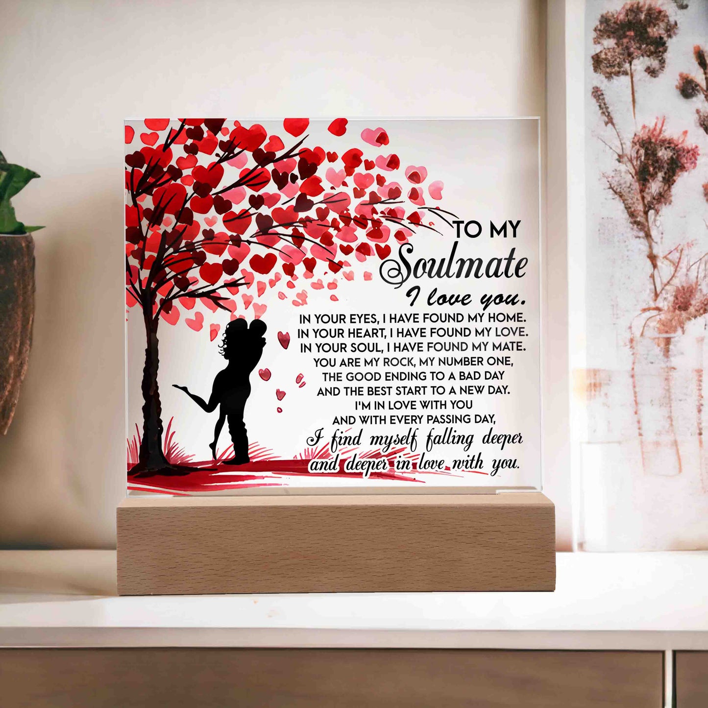 To My Soulmate | Falling Deeper In Love | Acrylic Plaque