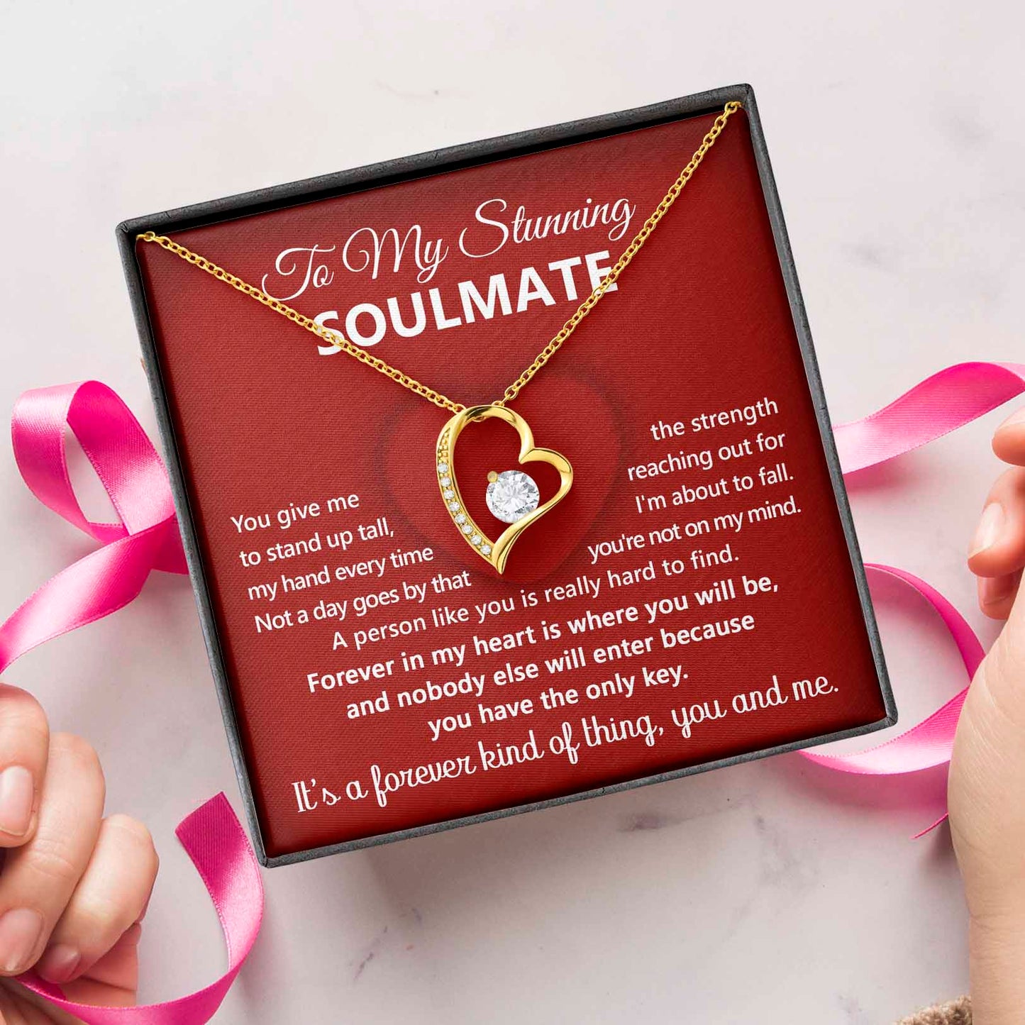 To My Stunning Soulmate | In My Heart | Forever Love Necklace