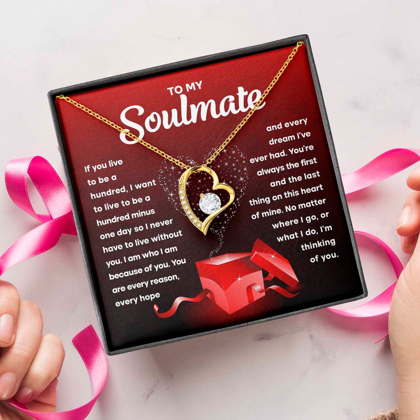 To My Soulmate | Without You | Forever Love Necklace