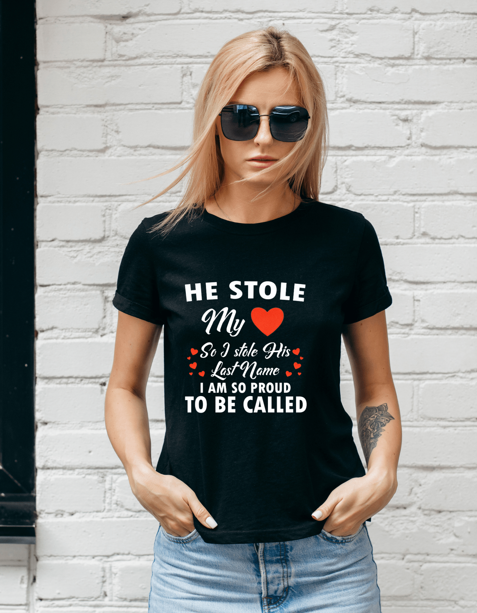 He stole my Heart ladies T-Shirt - Personalized - JENACDirect