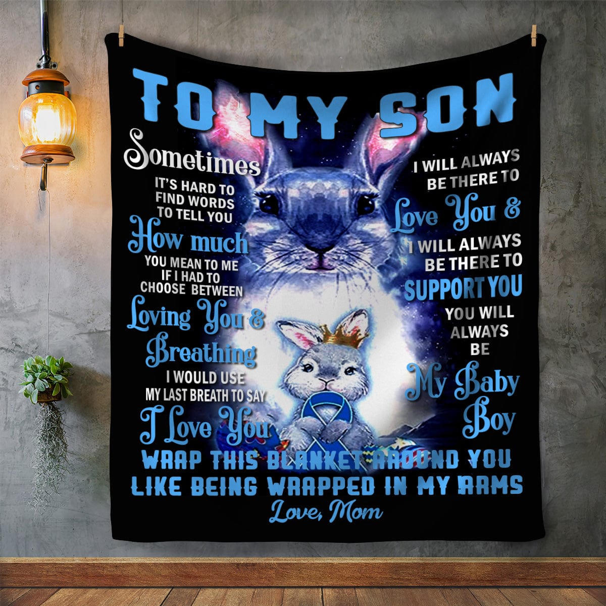 To My Son Cozy Plush and Arctic Fleece Blanket - JENACDirect