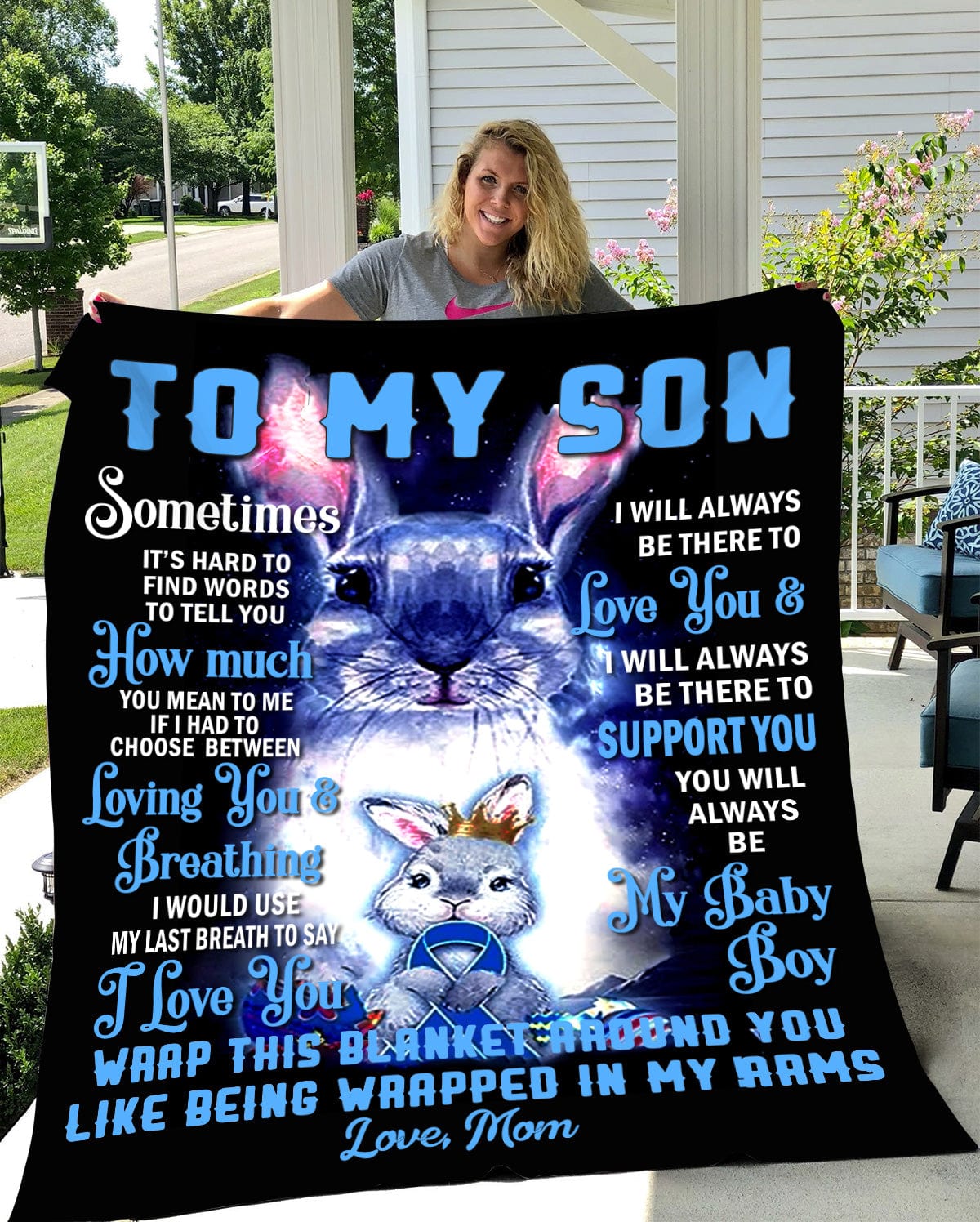 To My Son Cozy Plush and Arctic Fleece Blanket - JENACDirect