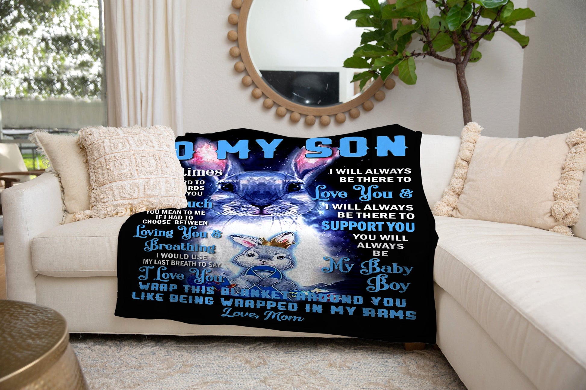 To My Son Cozy Plush and Arctic Fleece Blanket - JENACDirect