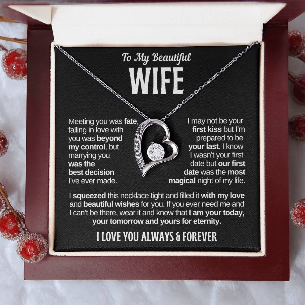 To My Beautiful Wife | Best Decision | Forever Love Necklace - BL