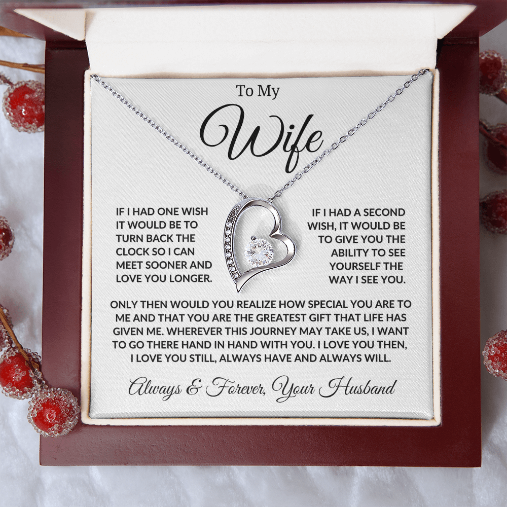 Gift For Soulmate 'If I Had One Wish' Forever Love Necklace