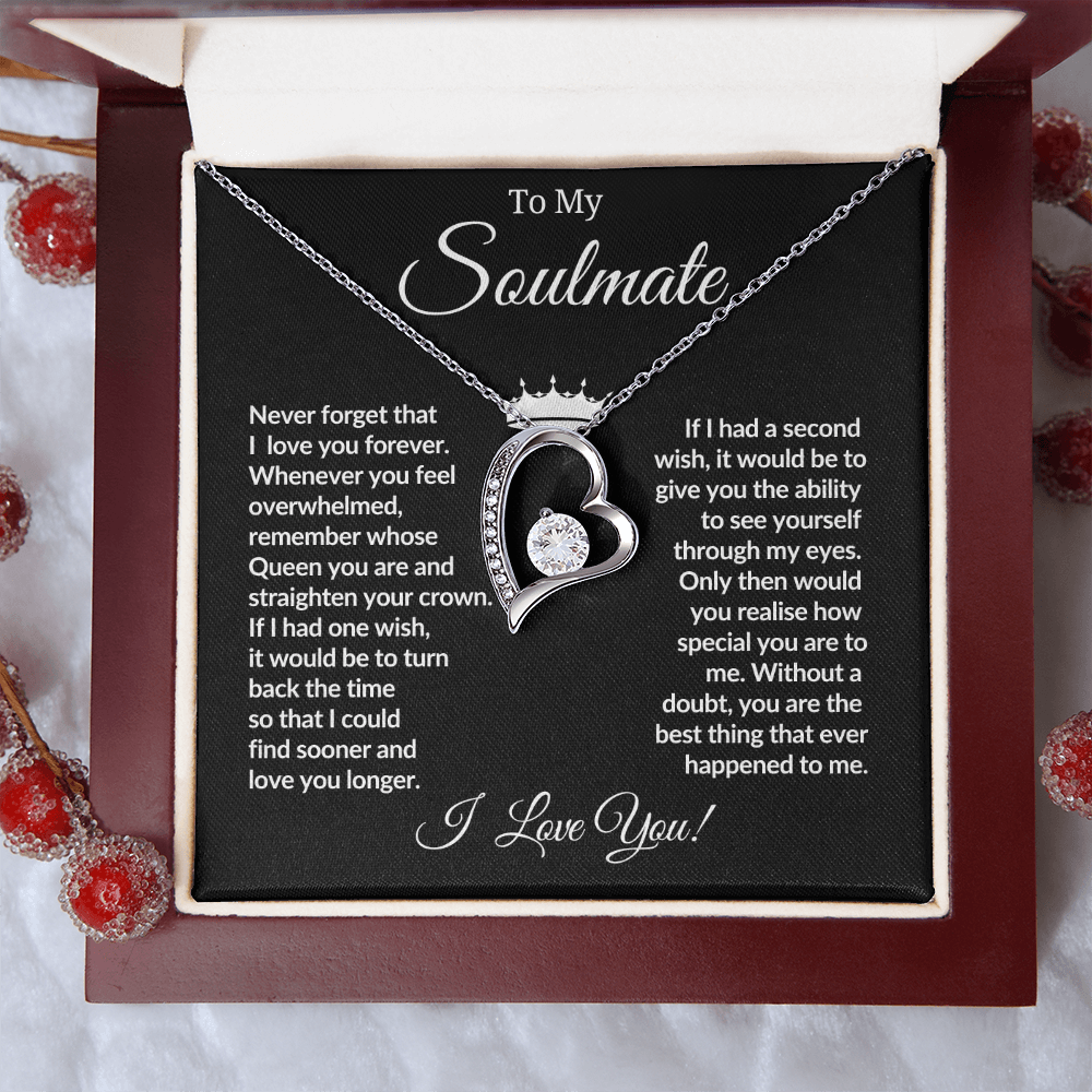 To My Soulmate " I Love You' Forever Love Necklace