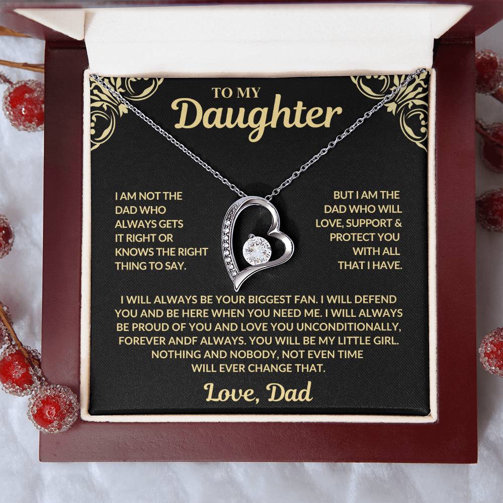 To My Daughter - Love You Unconditionally - Forever Love Necklace