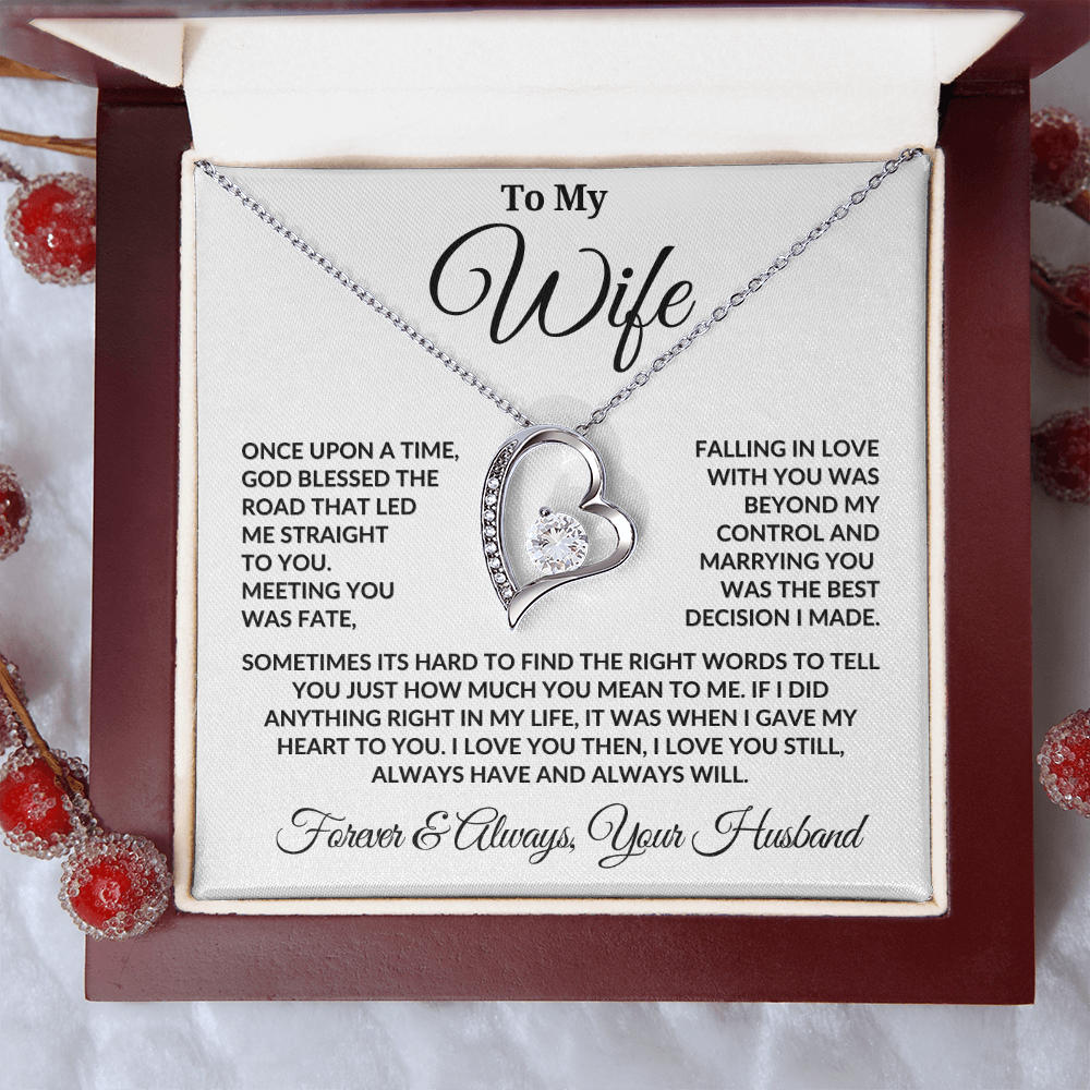 Gift For Wife 'Always Love You' Forever Love Necklace