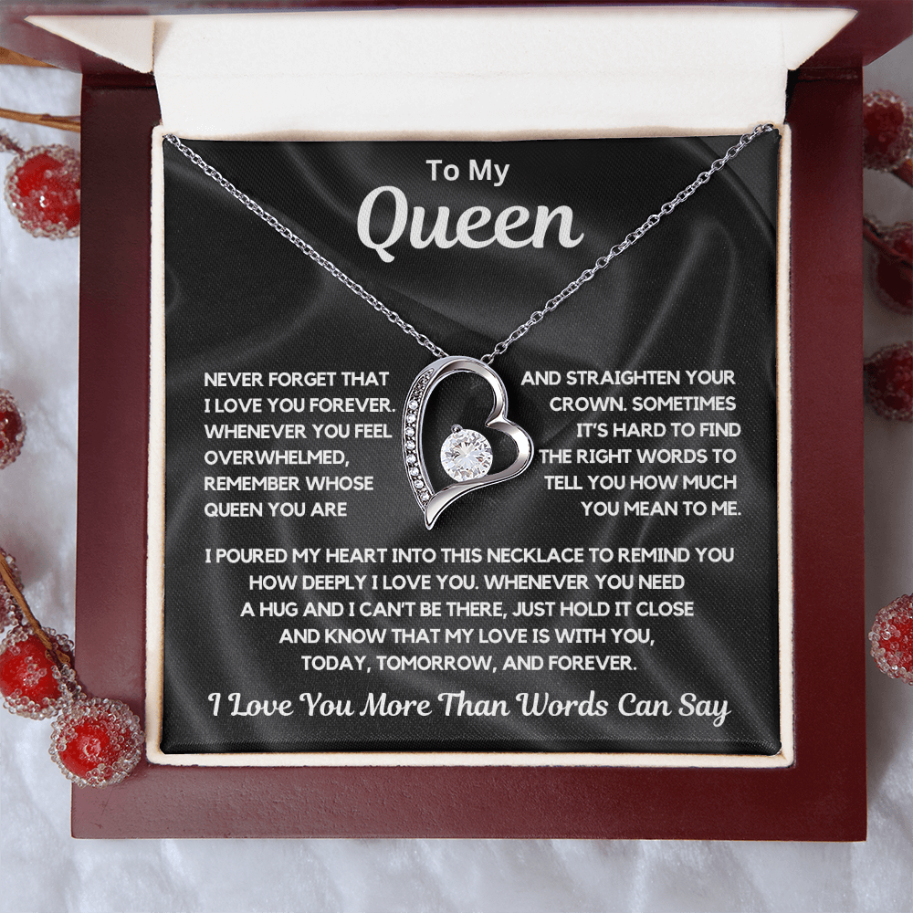 To My Queen Forever Love Necklace | Gift For Wife