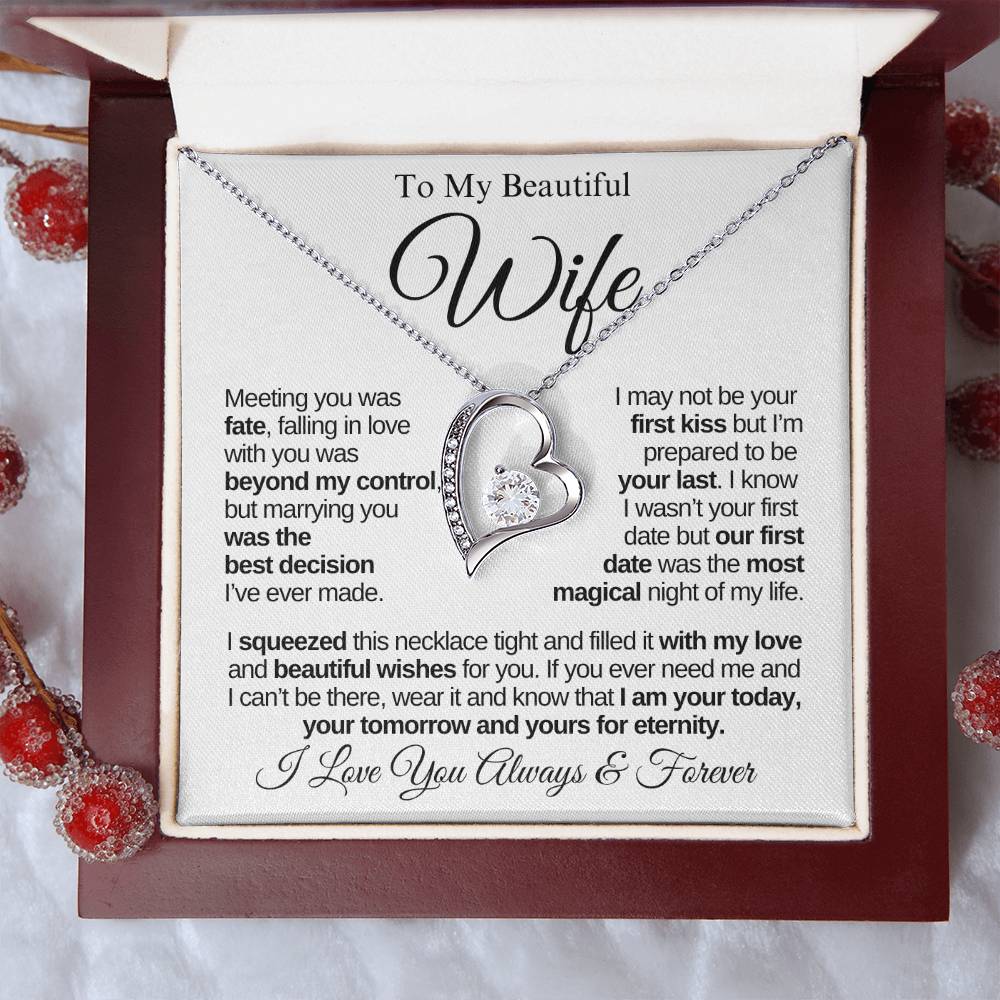 To My Beautiful Wife | Best Decision | Forever Love Necklace - WV