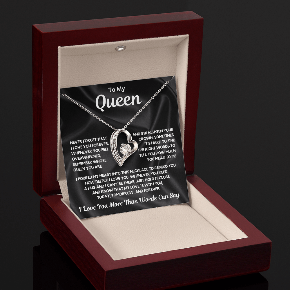 To My Queen Forever Love Necklace | Gift For Wife