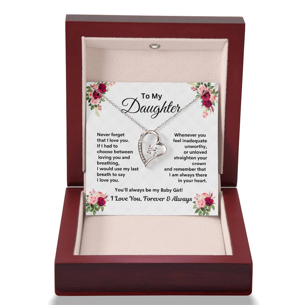 To My Daughter | Always My Baby Girl | Forever Love Necklace - JENACDirect