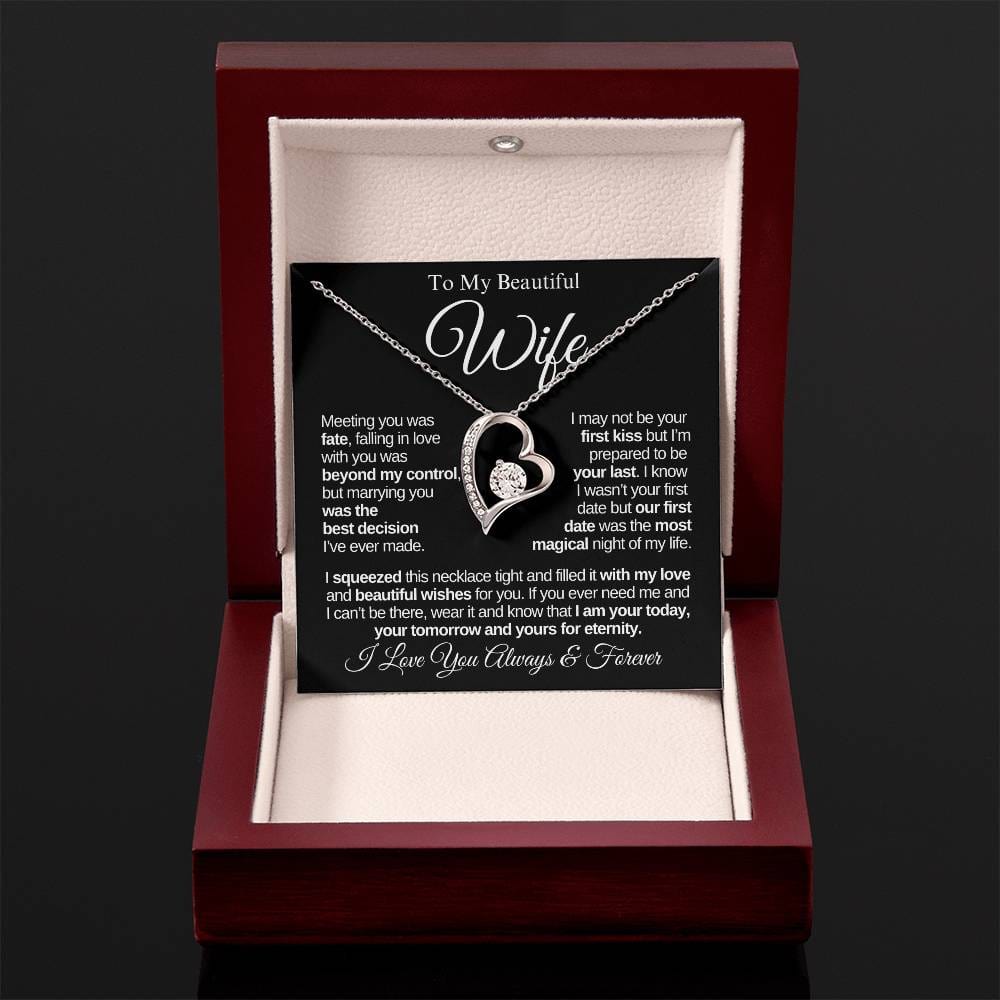 To My Beautiful Wife | Best Decision | Forever Love Necklace - From Husband