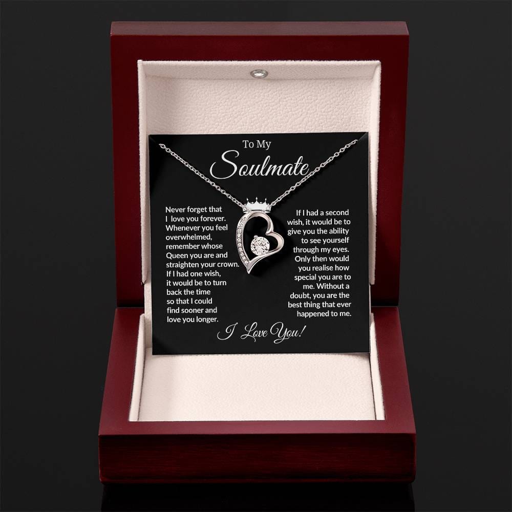 To My Soulmate " I Love You' Forever Love Necklace