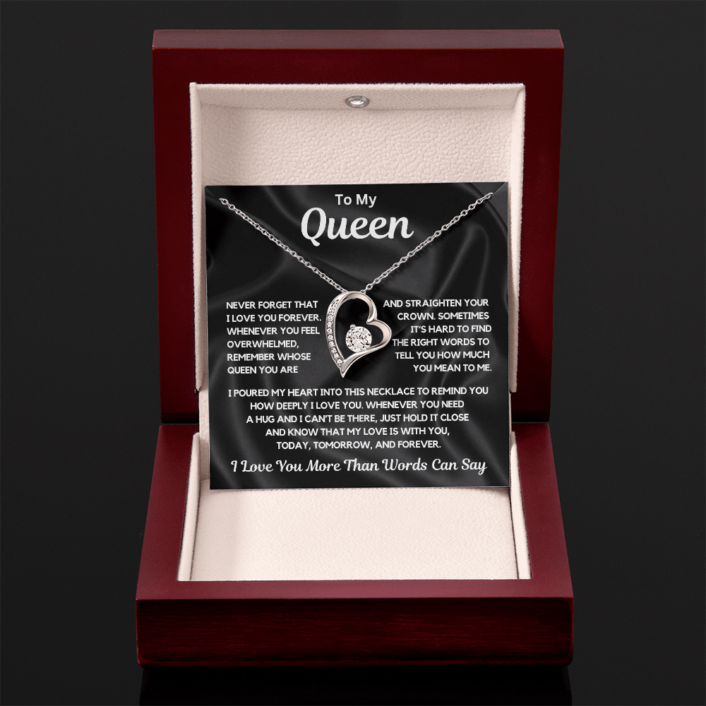 To My Queen Forever Love Necklace | Gift For Wife