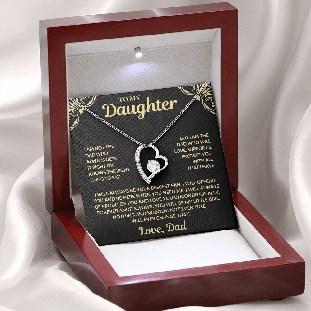 To My Daughter - Love You Unconditionally - Forever Love Necklace