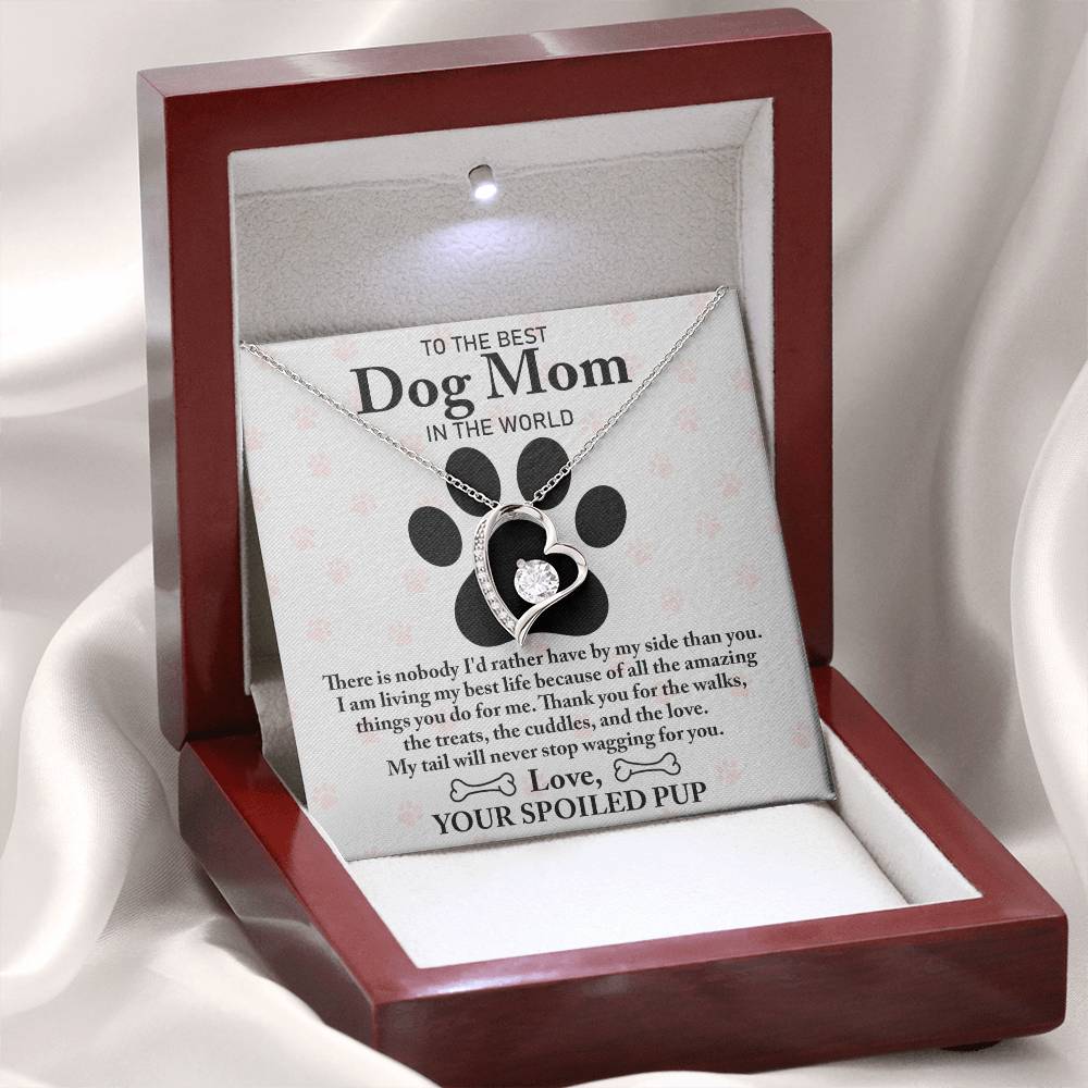 To The Best Dog Mom In The world | Wagging For You | Forever Love Necklace