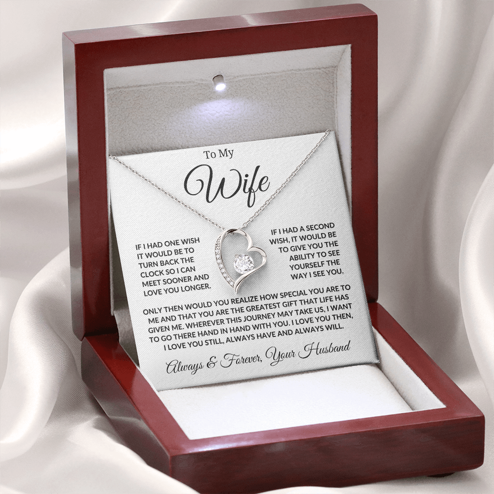 Gift For Soulmate 'If I Had One Wish' Forever Love Necklace