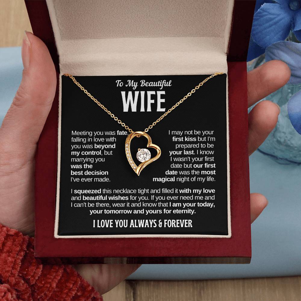 To My Beautiful Wife | Best Decision | Forever Love Necklace - BL