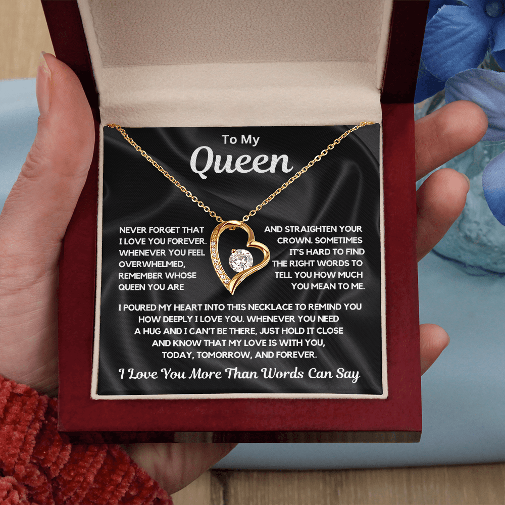 To My Queen Forever Love Necklace | Gift For Wife