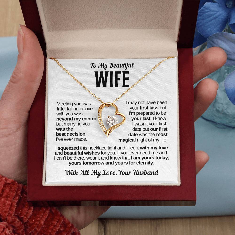 To My Beautiful Wife | Best Decision | Forever Love Necklace