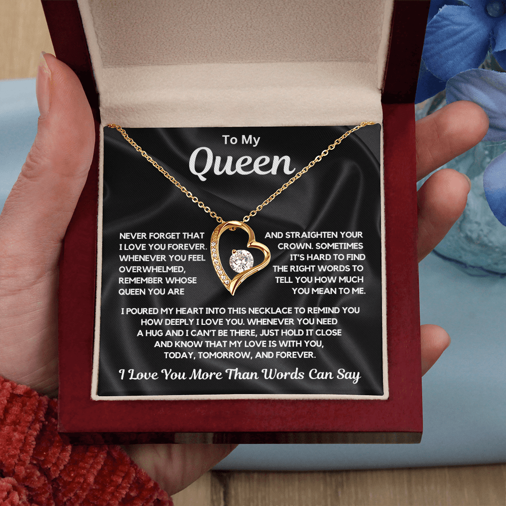 To My Queen Forever Love Necklace | Gift For Wife