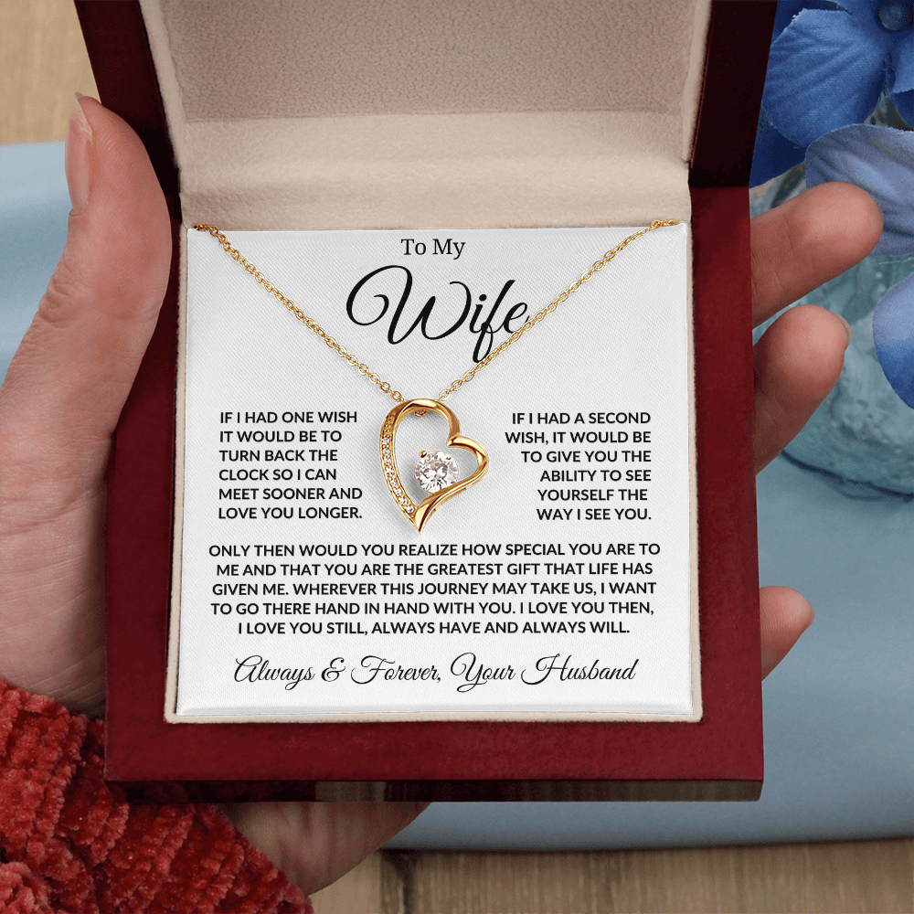 Gift For Soulmate 'If I Had One Wish' Forever Love Necklace