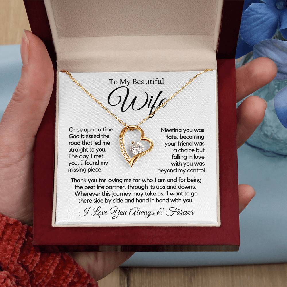 To My Wife | Missing Piece | Forever Love Necklace