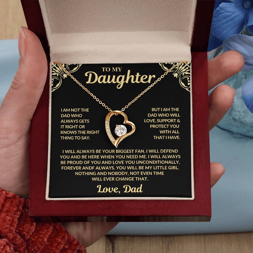 To My Daughter - Love You Unconditionally - Forever Love Necklace