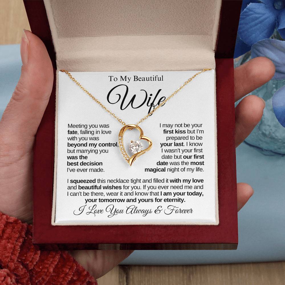 To My Beautiful Wife | Best Decision | Forever Love Necklace - WV