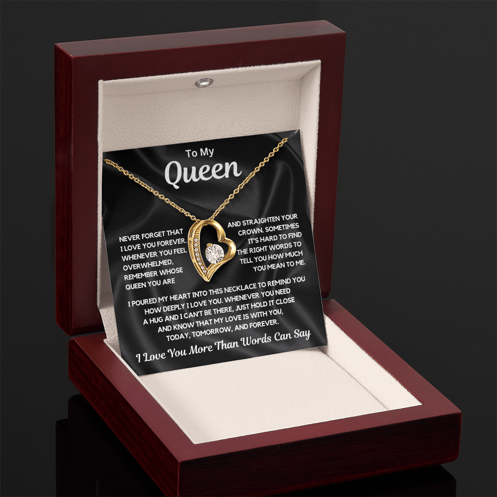 To My Queen Forever Love Necklace | Gift For Wife