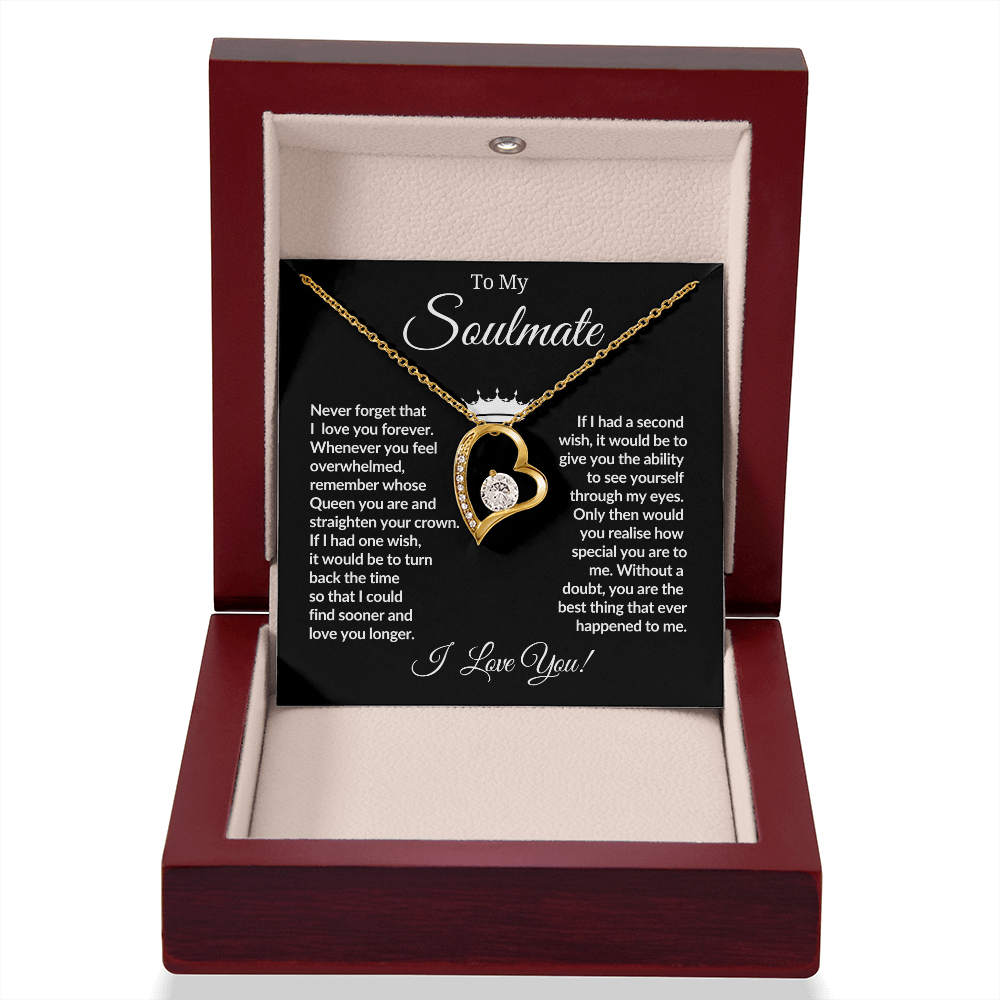 To My Soulmate " I Love You' Forever Love Necklace