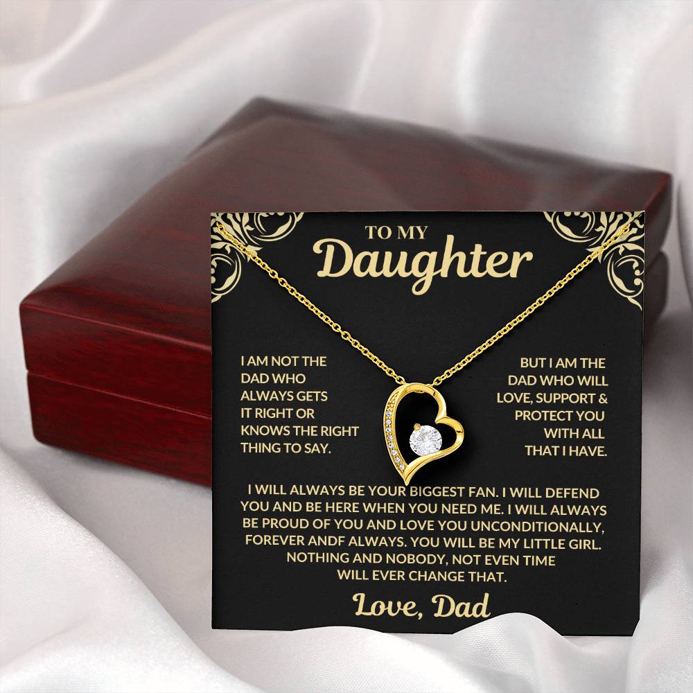 To My Daughter - Love You Unconditionally - Forever Love Necklace