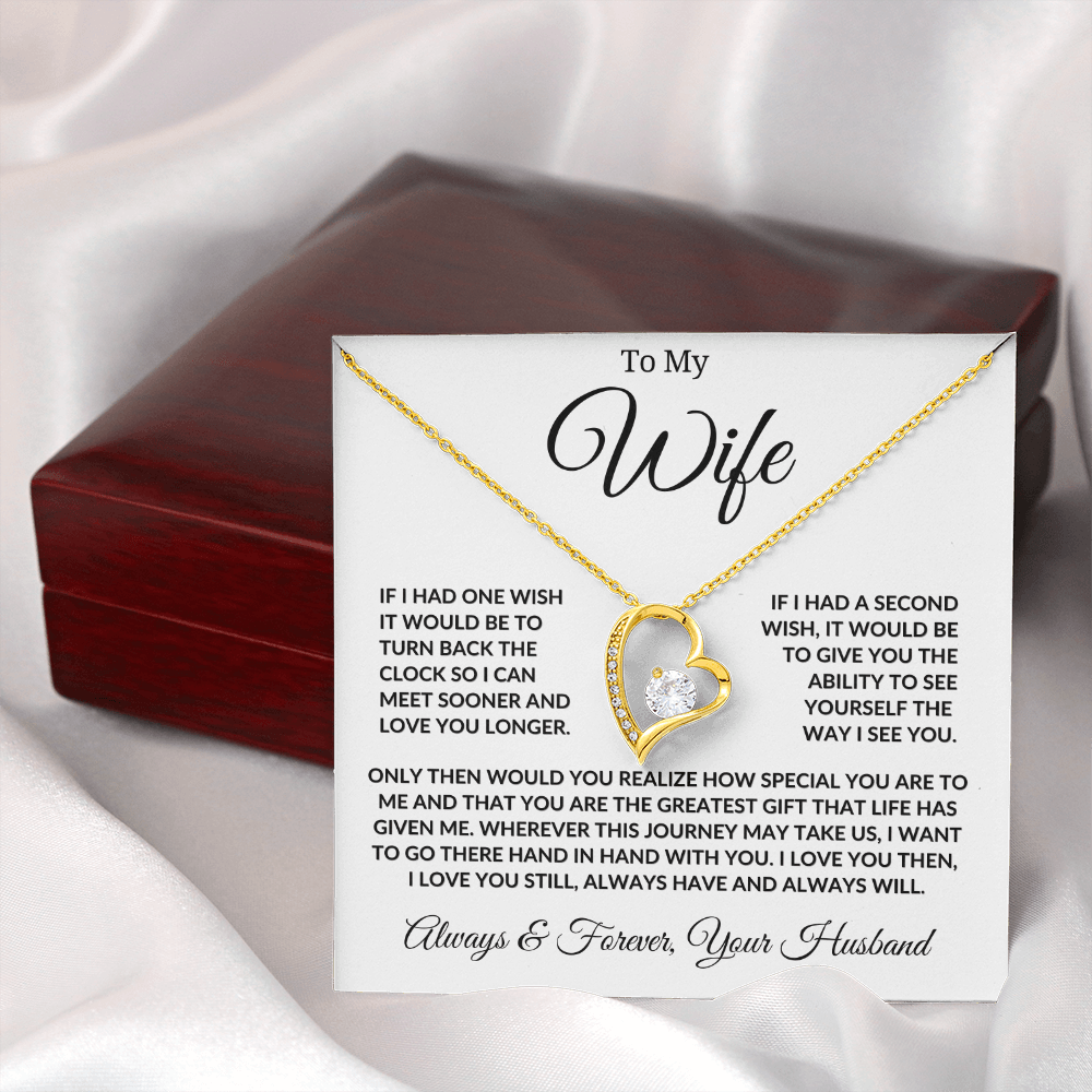 Gift For Soulmate 'If I Had One Wish' Forever Love Necklace