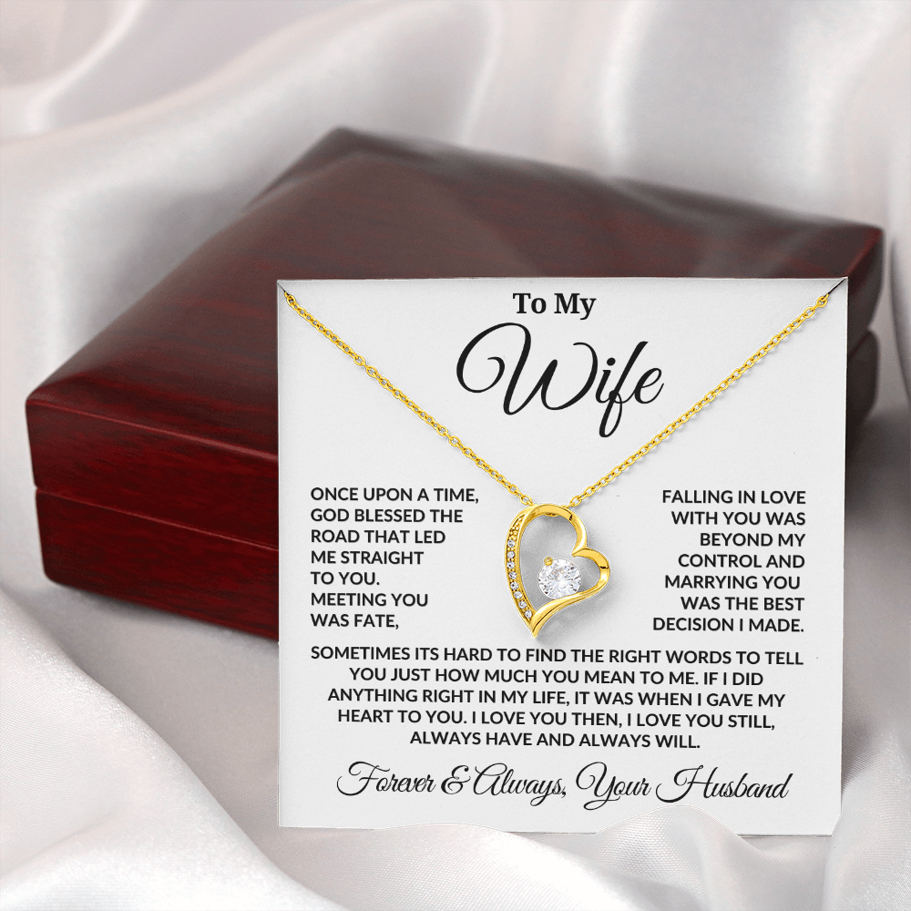 Gift For Wife 'Always Love You' Forever Love Necklace