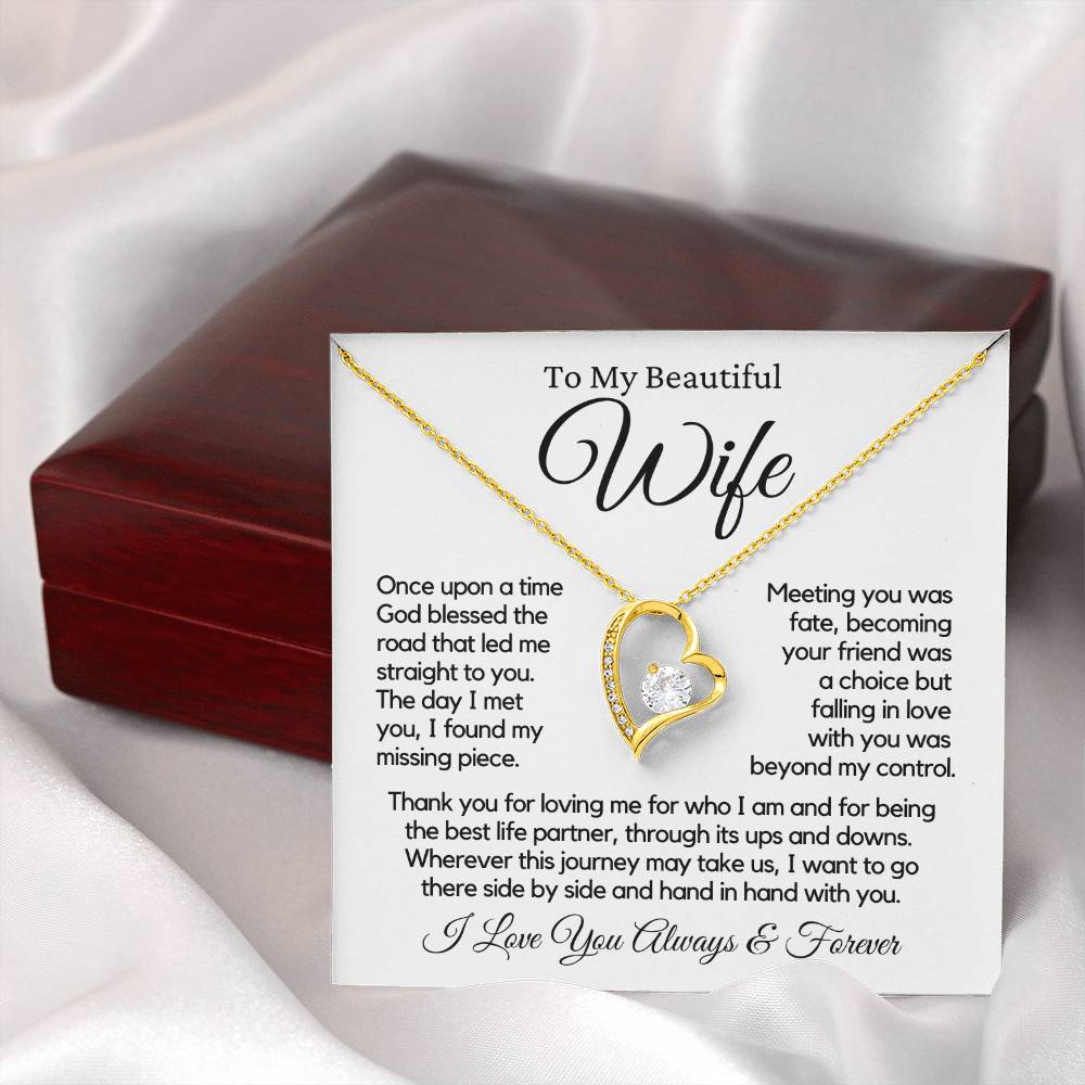 To My Wife | Missing Piece | Forever Love Necklace