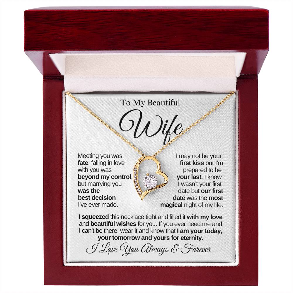 To My Beautiful Wife | Best Decision | Forever Love Necklace - WV