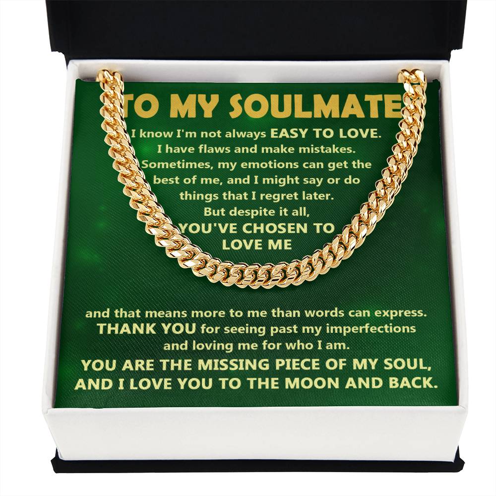 To My Soulmate | Chosen To Love | Cuban Necklace