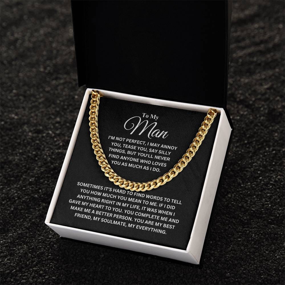 My Man | You Complete Me | Cuban Link Chain