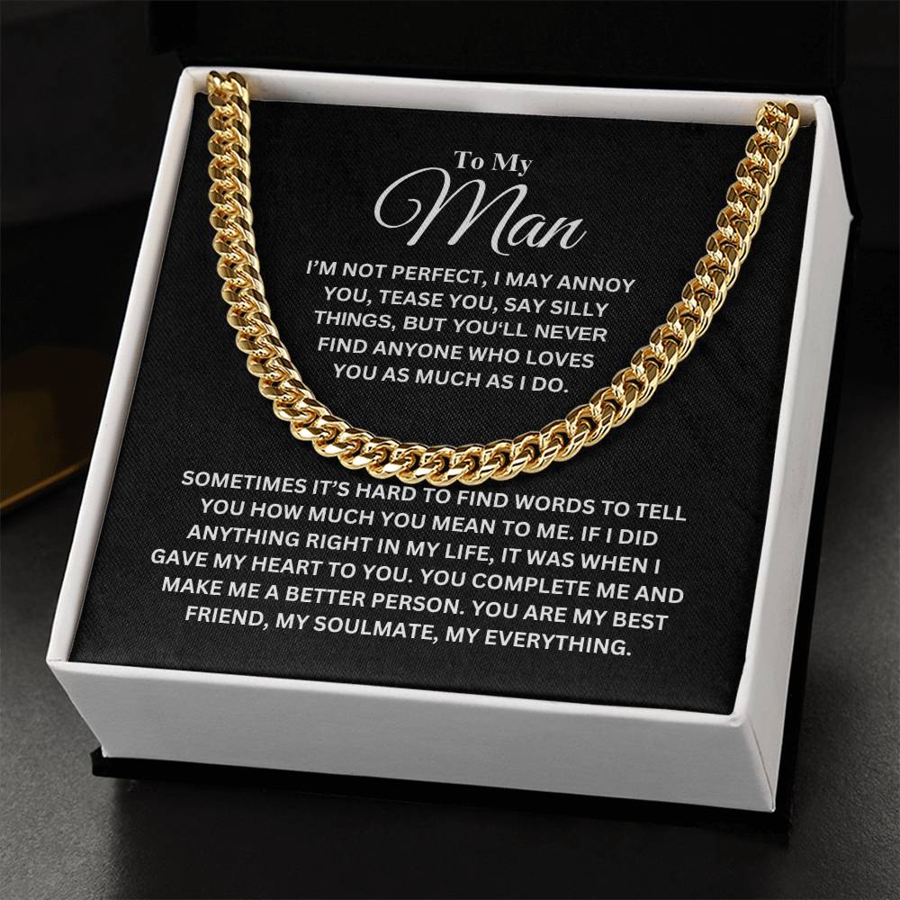 My Man | You Complete Me | Cuban Link Chain